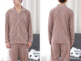 Scennek Pajamas para Hombre, 2 Piezas, de algodón Suave, Fino, Suelto Todo el año