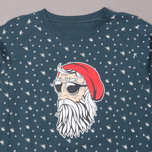IRRIS Navidad para Padres e Hijos Trajes de Santa para Toda la Familia Camiseta de Manga Larga con Estampado de Nieve Mono para niños