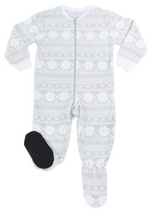 SleepytimePjs - Pijama con Base de Pijama a Juego, diseño de Copo de Nieve, Color Gris