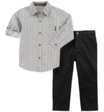 Calvin Klein Conjunto de pantalón y Camisa de 2 Piezas para niños